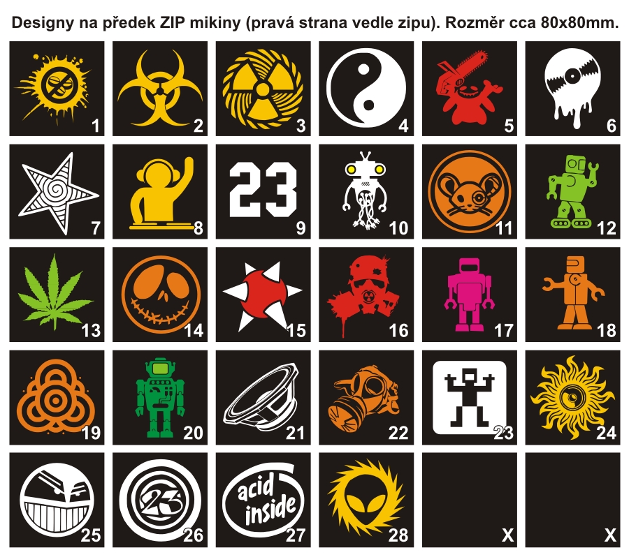 TEKNOSHOP LADY tekno mikina na zip s kapucí s potiskem i zepředu L černá