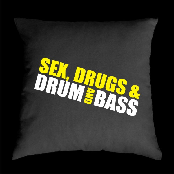 TEKNOSHOP SD a Drum a Bass dnb polštářek s potiskem modrý