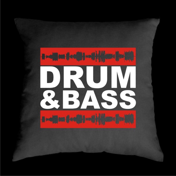 TEKNOSHOP Drum a Bass dnb polštářek s potiskem modrý
