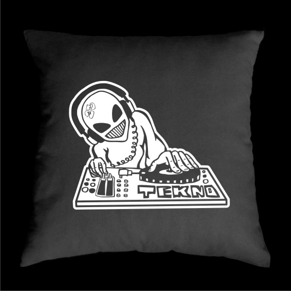 TEKNOSHOP Alien Dj tekno polštářek s potiskem červený