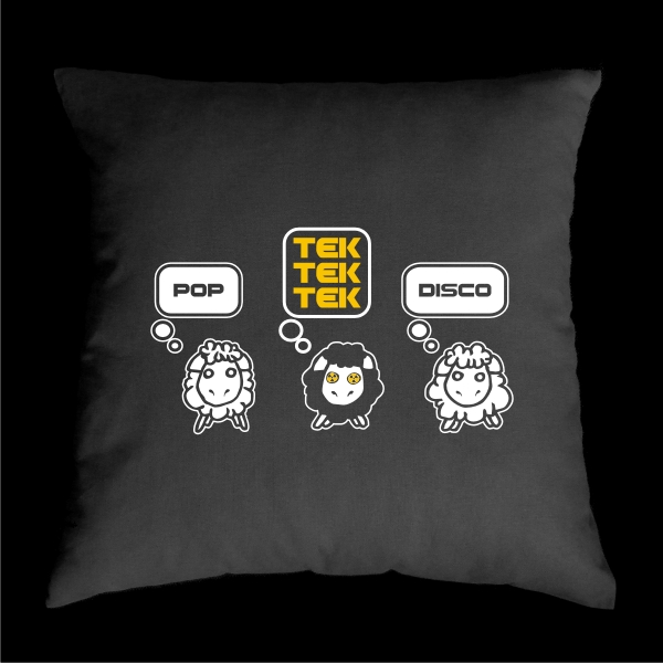 TEKNOSHOP Black Sheep tekno polštářek s potiskem