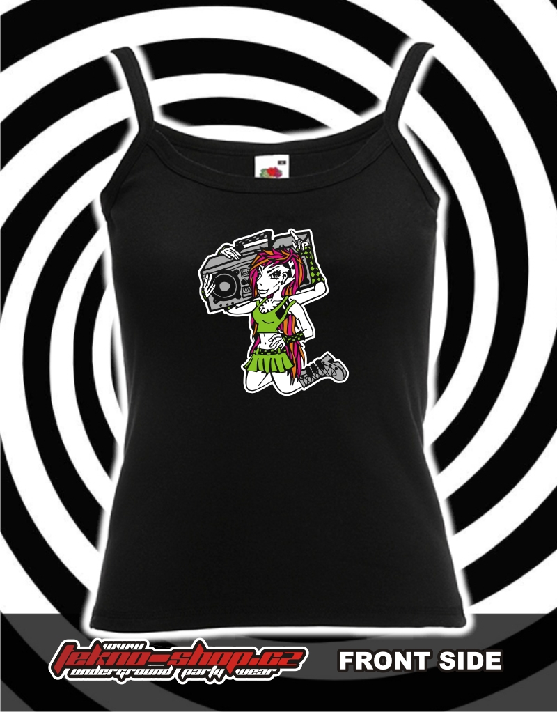 TEKNOSHOP Crazy Girl tekno tílko s potiskem dámské