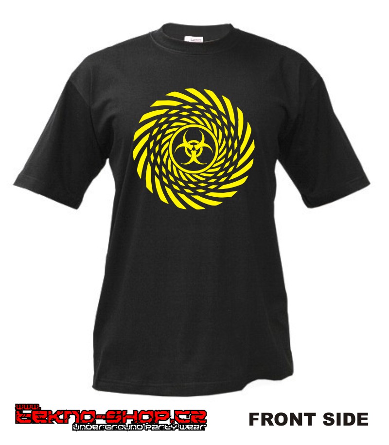 TEKNOSHOP Biohazard tekno tričko s potiskem dětské 104cm žluté