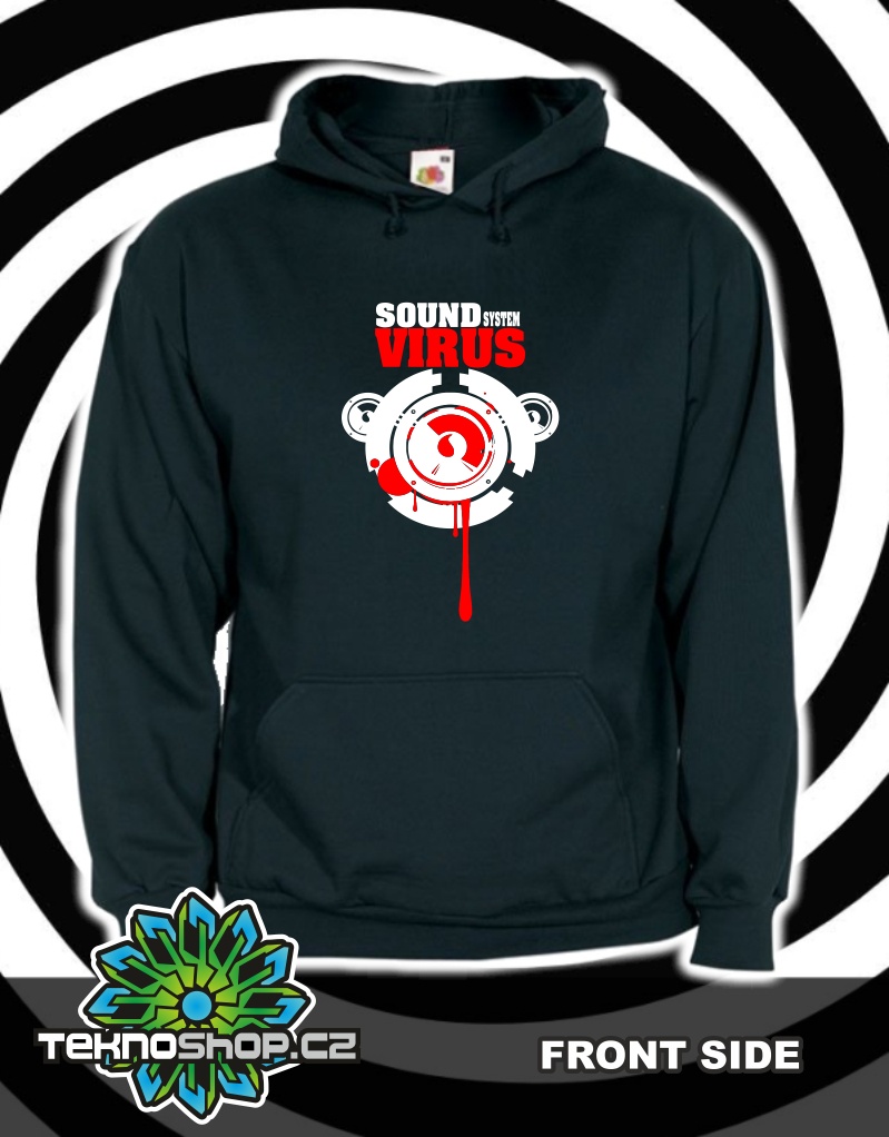 TEKNOSHOP Virus Sound System Bleeds mikina s kapucí s potiskem