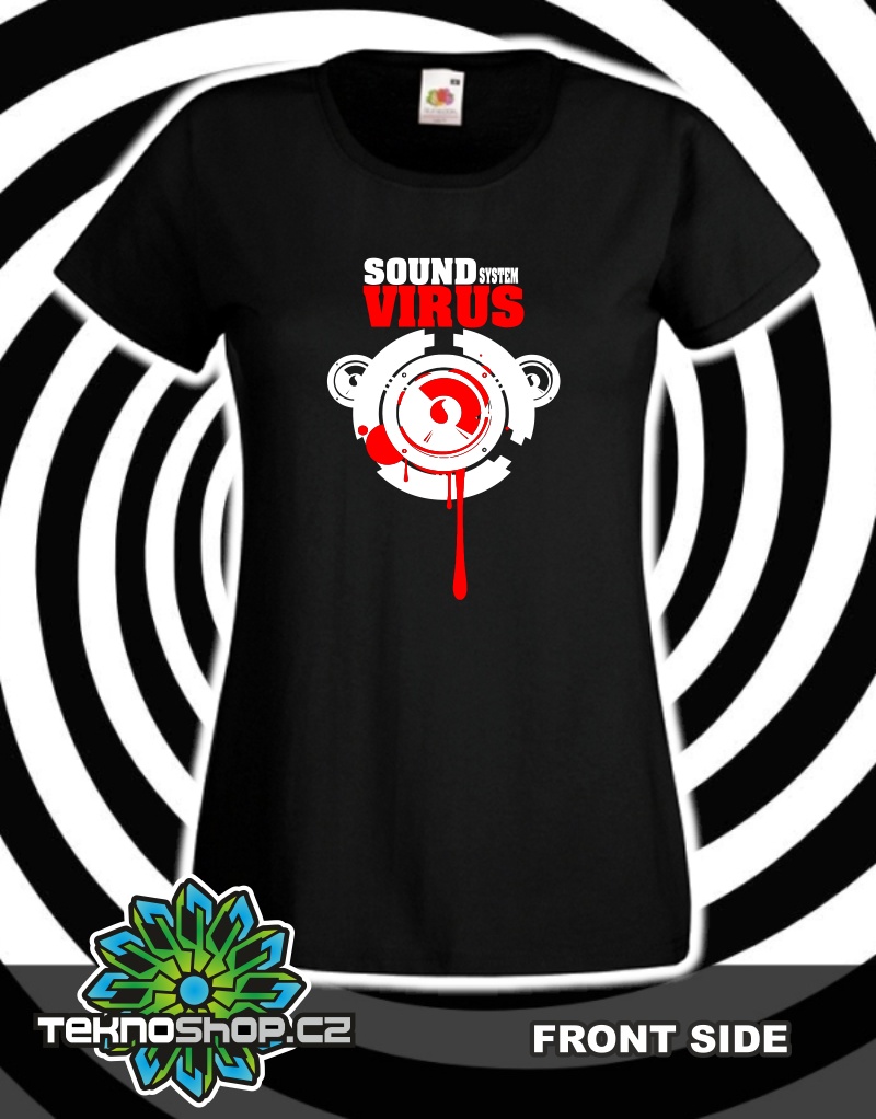 TEKNOSHOP Virus Sound System Bleeds tričko s potiskem dámské M žluté