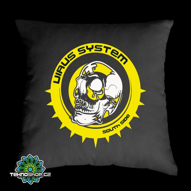 TEKNOSHOP Virus Sound System Skull polštářek s potiskem