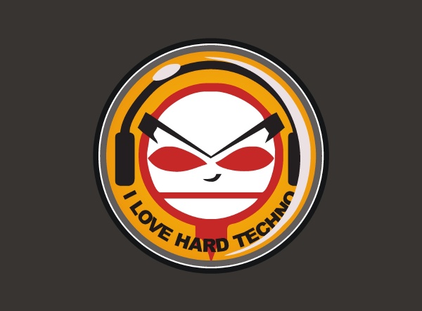 TEKNOSHOP Odznak I Love Hard Techno #01