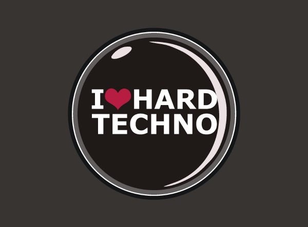 TEKNOSHOP Odznak I Love Hard Techno #02