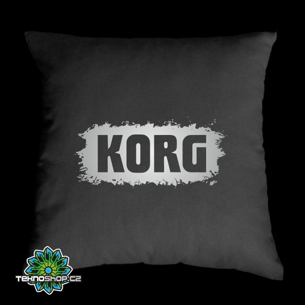 TEKNOSHOP Korg tekno polštářek s potiskem zelený