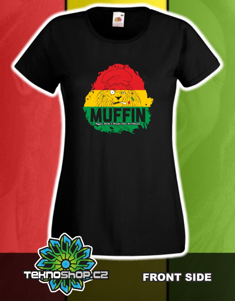 TEKNOSHOP Muffin 2016 Lev dnb tričko s potiskem dámské L modré