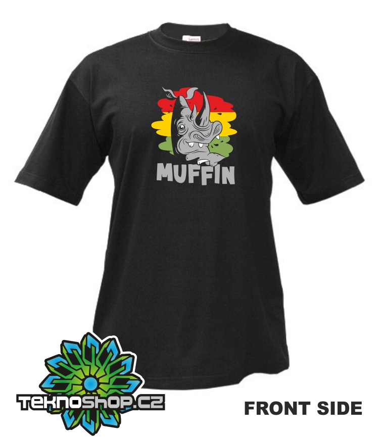 TEKNOSHOP Muffin 2016 Nosorožec dnb tričko s potiskem pánské XL žluté
