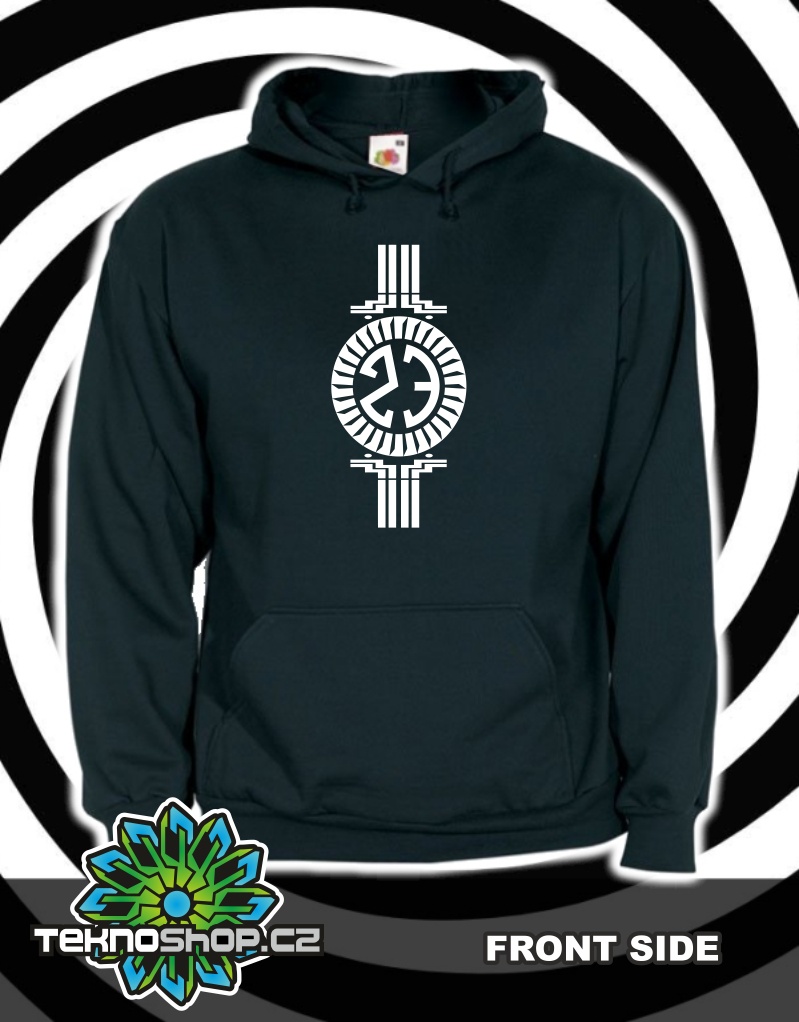 TEKNOSHOP Virus Sound System 23 Clock mikina s kapucí s potiskem