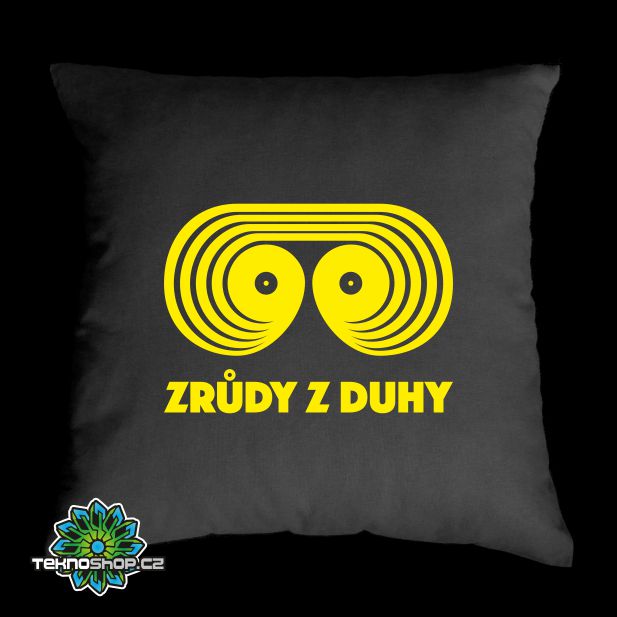 TEKNOSHOP Zrůdy z Duhy polštářek s potiskem žlutý