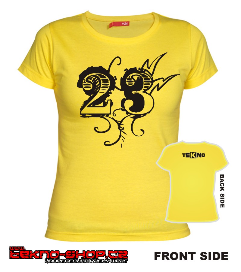 TEKNOSHOP Tekno 23 tričko s potiskem dámské M červené