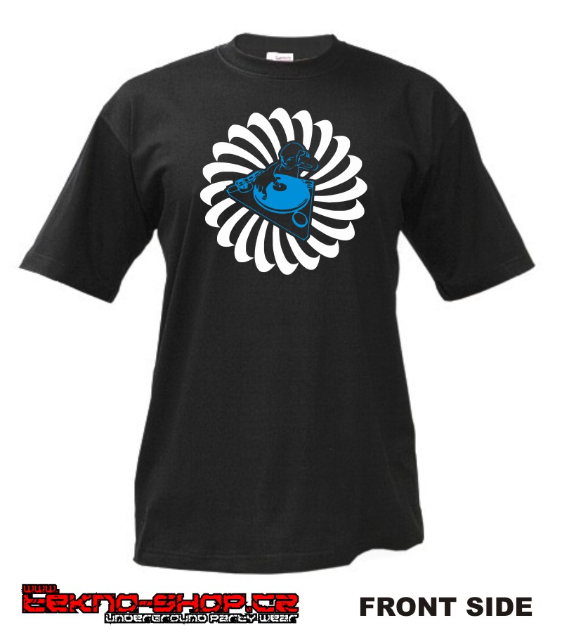 TEKNOSHOP Spiral Dj BLUE tekno tričko s potiskem dětské 104cm červené