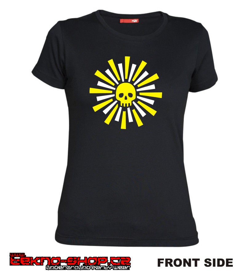 TEKNOSHOP Sun tekno tričko s potiskem dámské L černé
