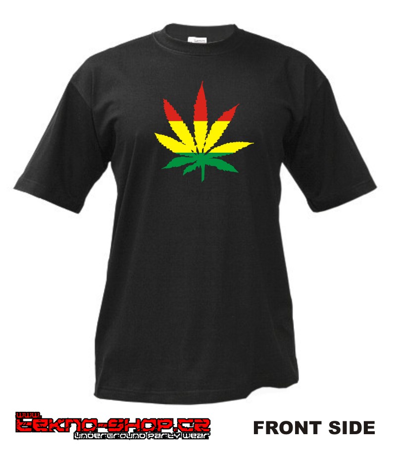 TEKNOSHOP Rasta list dnb tričko s potiskem dětské 128cm červené