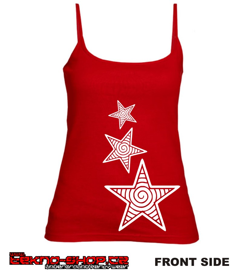 TEKNOSHOP Wings Stars tekno tílko s potiskem dámské XL černé