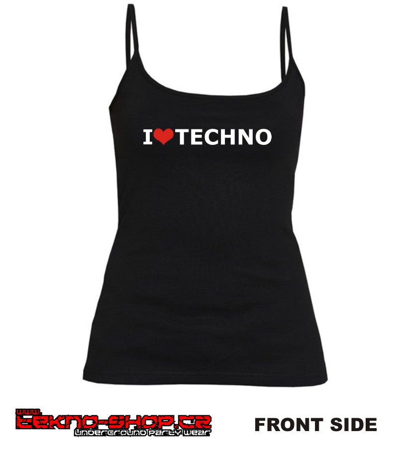 TEKNOSHOP I love Techno tekno tílko s potiskem dámské