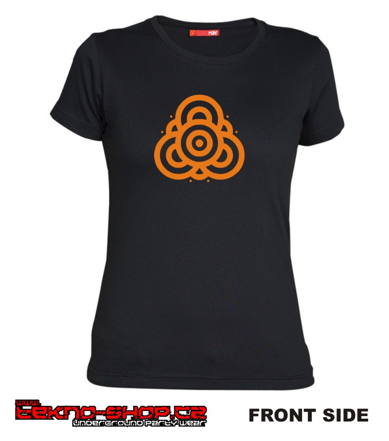 TEKNOSHOP Circles tekno tričko s potiskem dámské M červené