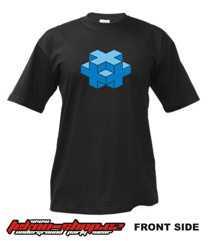 TEKNOSHOP HyperCube tekno tričko s potiskem dámské M černé