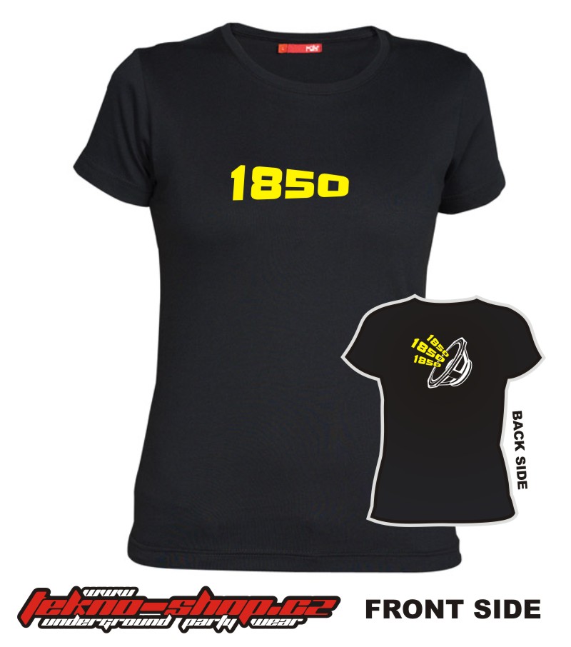TEKNOSHOP 1850 tekno tričko s potiskem dámské S černé
