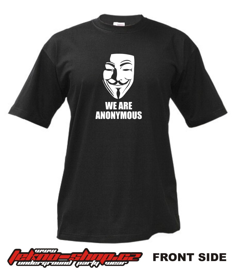TEKNOSHOP We Are Anonymous tekno tričko s potiskem pánské M červené