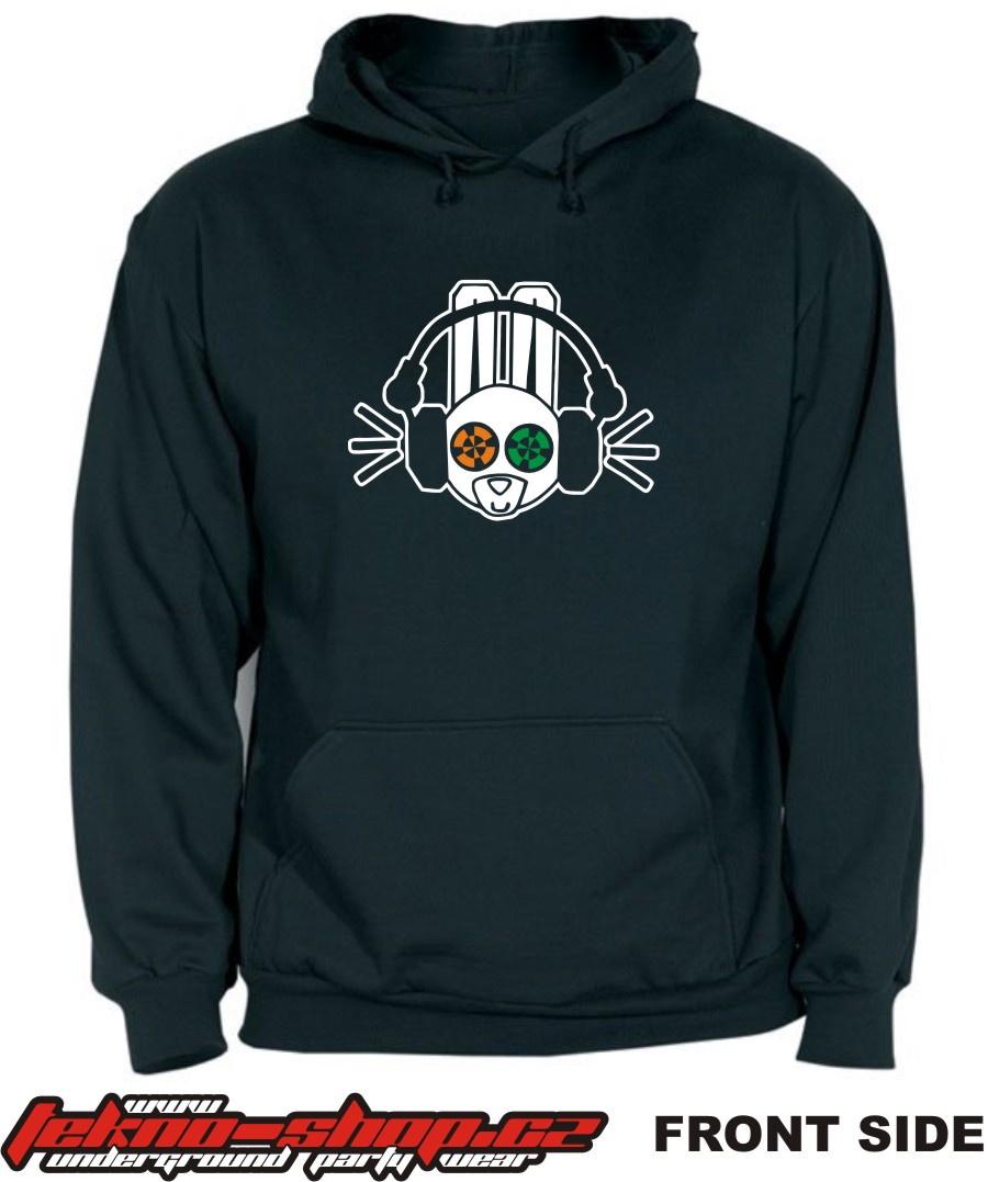 TEKNOSHOP Rabbit Slims tekno mikina s kapucí s potiskem
