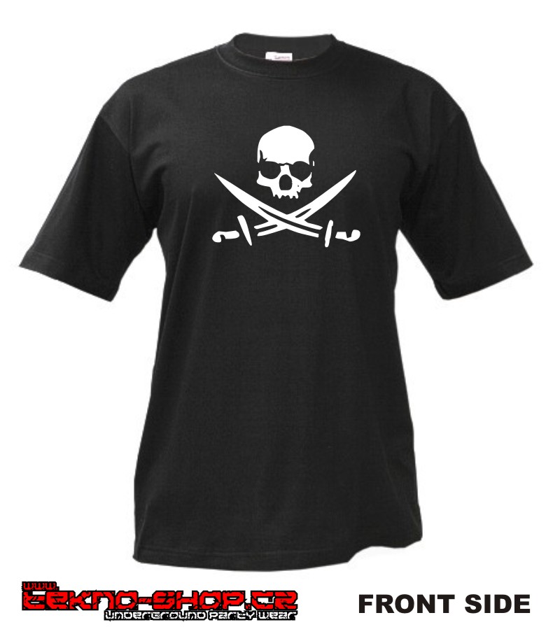 TEKNOSHOP Pirate tekno tričko s potiskem pánské L červené