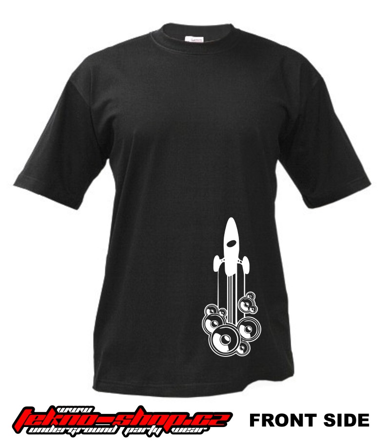 TEKNOSHOP Repro Rocket tekno tričko s potiskem pánské XL žluté