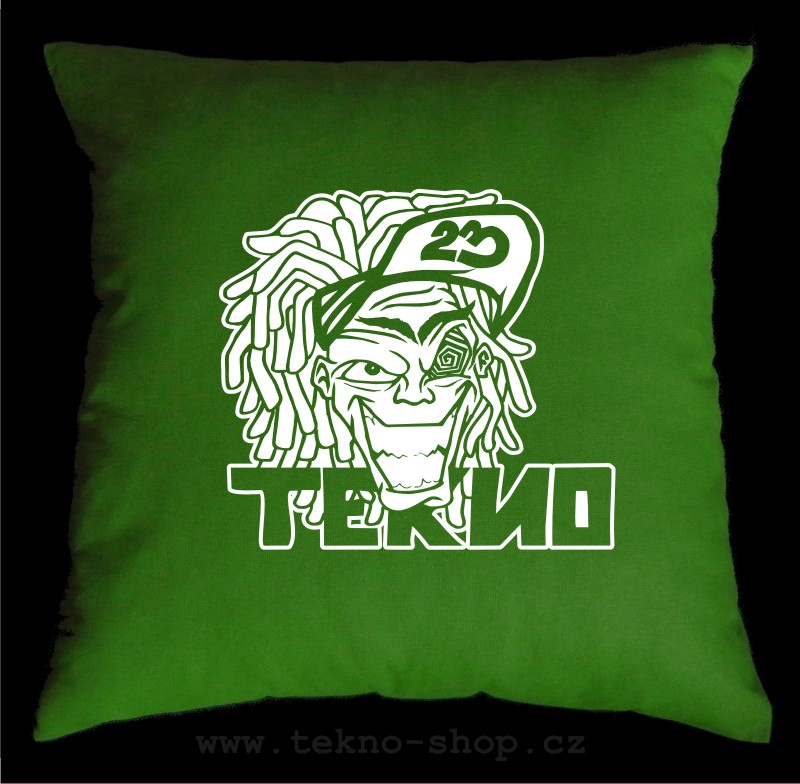 TEKNOSHOP TeknoBoy tekno polštářek s potiskem červený