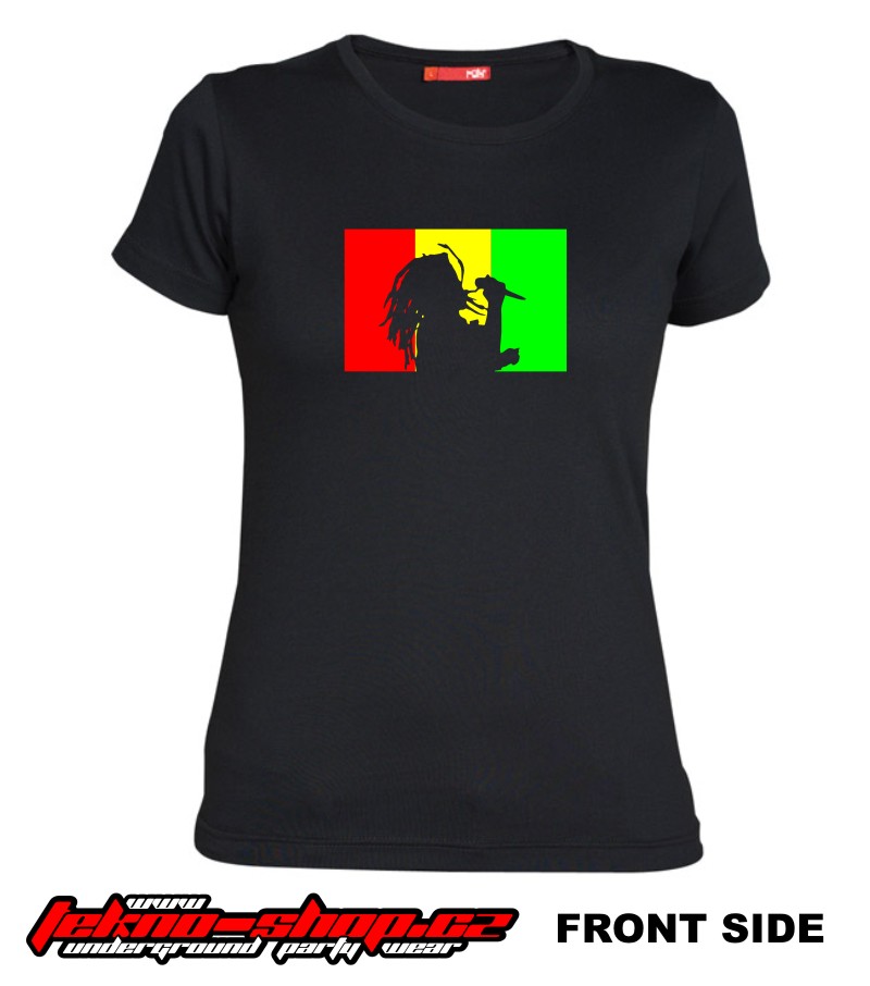 TEKNOSHOP RASTA DREAD dnb tričko s potiskem dámské S žluté