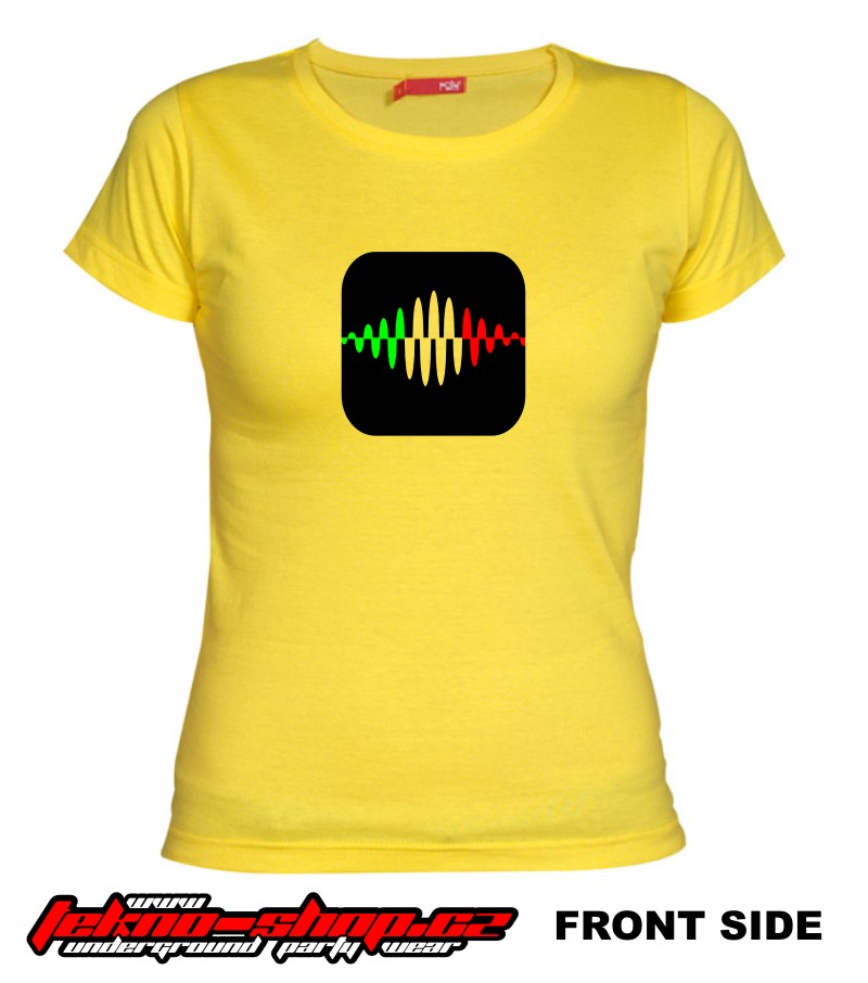TEKNOSHOP RASTA VIBATION dnb tričko s potiskem dámské XL černé