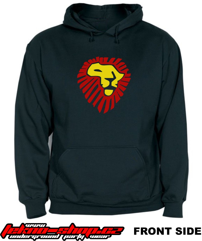 TEKNOSHOP AFRIKA LION dnb mikina s kapucí s potiskem S černá