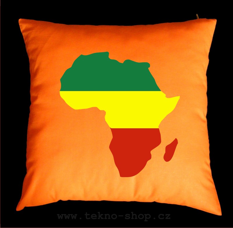 TEKNOSHOP RASTA AFRIKA dnb polštářek s potiskem