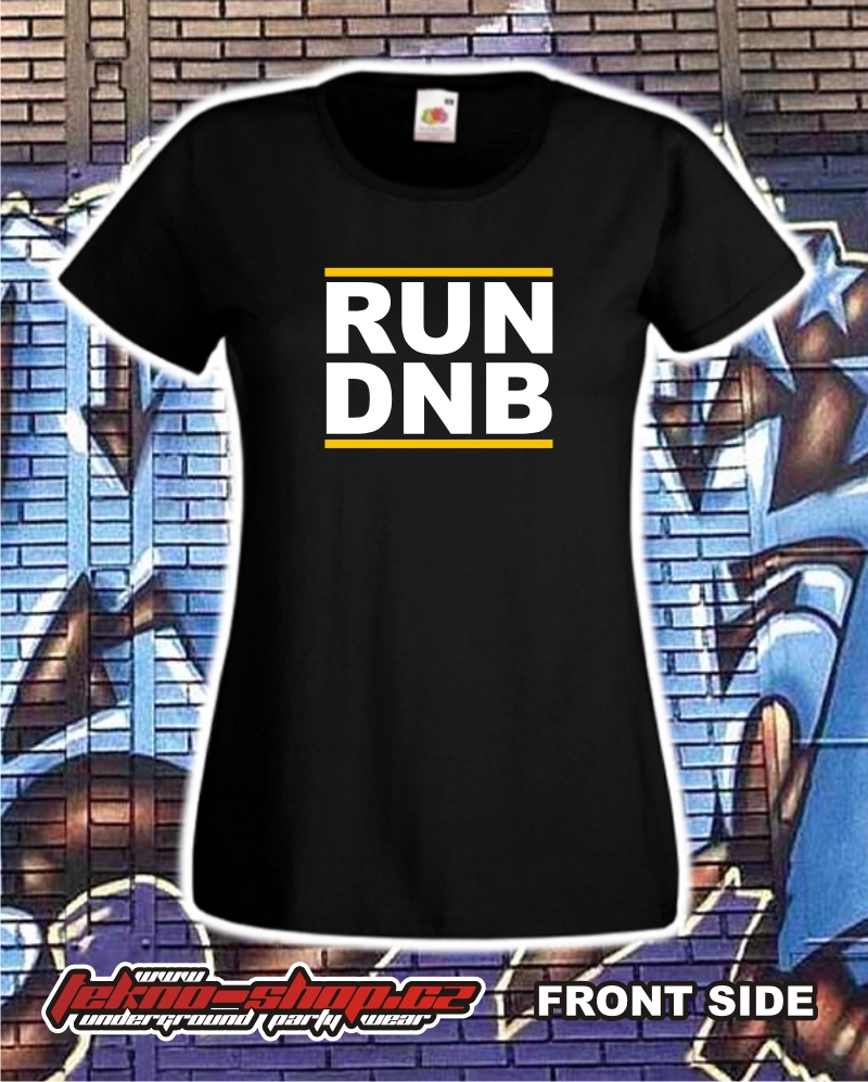 TEKNOSHOP RUN DNB tričko s potiskem dámské S žluté