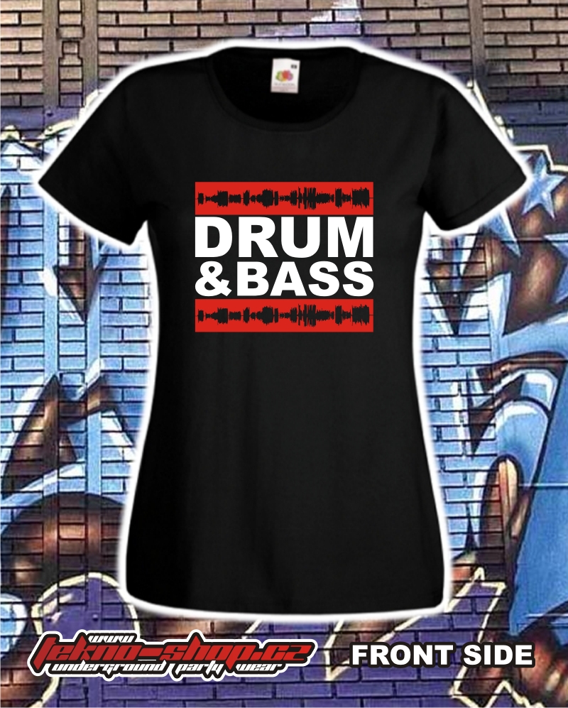 TEKNOSHOP Drum & Bass Frequency dnb tričko s potiskem dámské