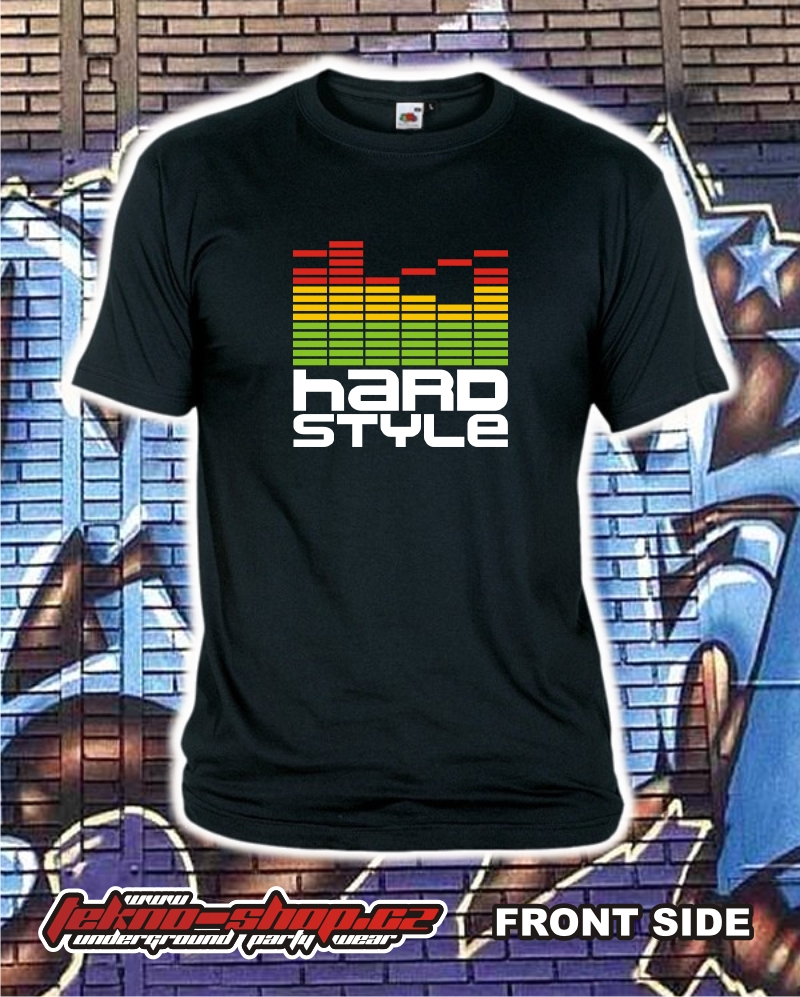 TEKNOSHOP HARD STYLE EKVALIZER dnb tričko s potiskem pánské XL červené