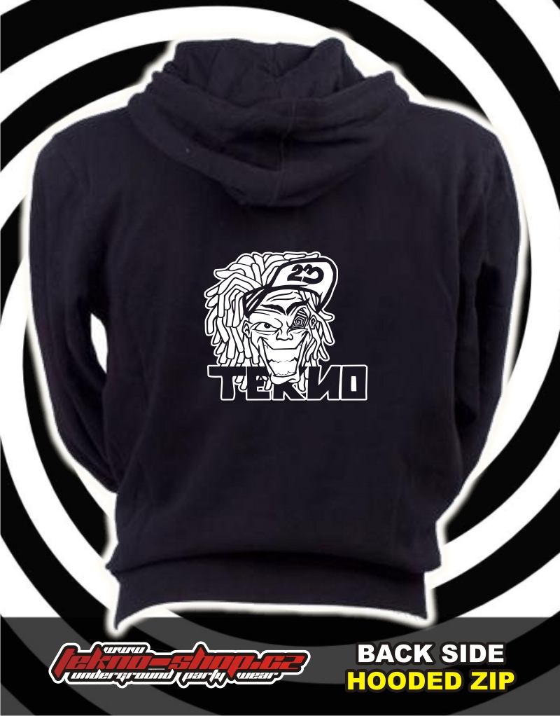 TEKNOSHOP TeknoBoy tekno mikina na zip s kapucí s potiskem