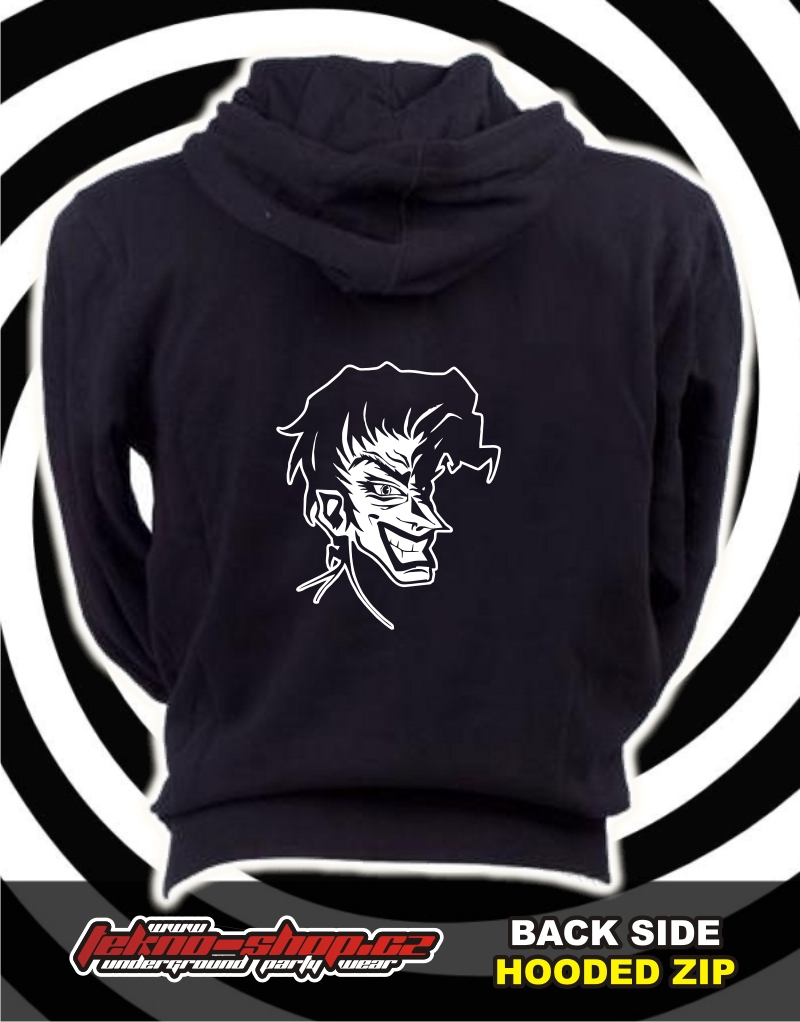 TEKNOSHOP Edward tekno mikina na zip s kapucí s potiskem