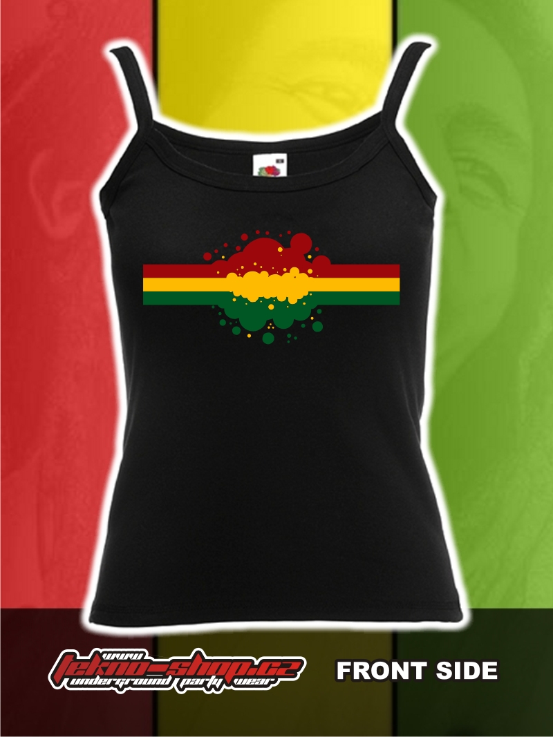 TEKNOSHOP Rasta Bubble dnb tílko s potiskem dámské M černé