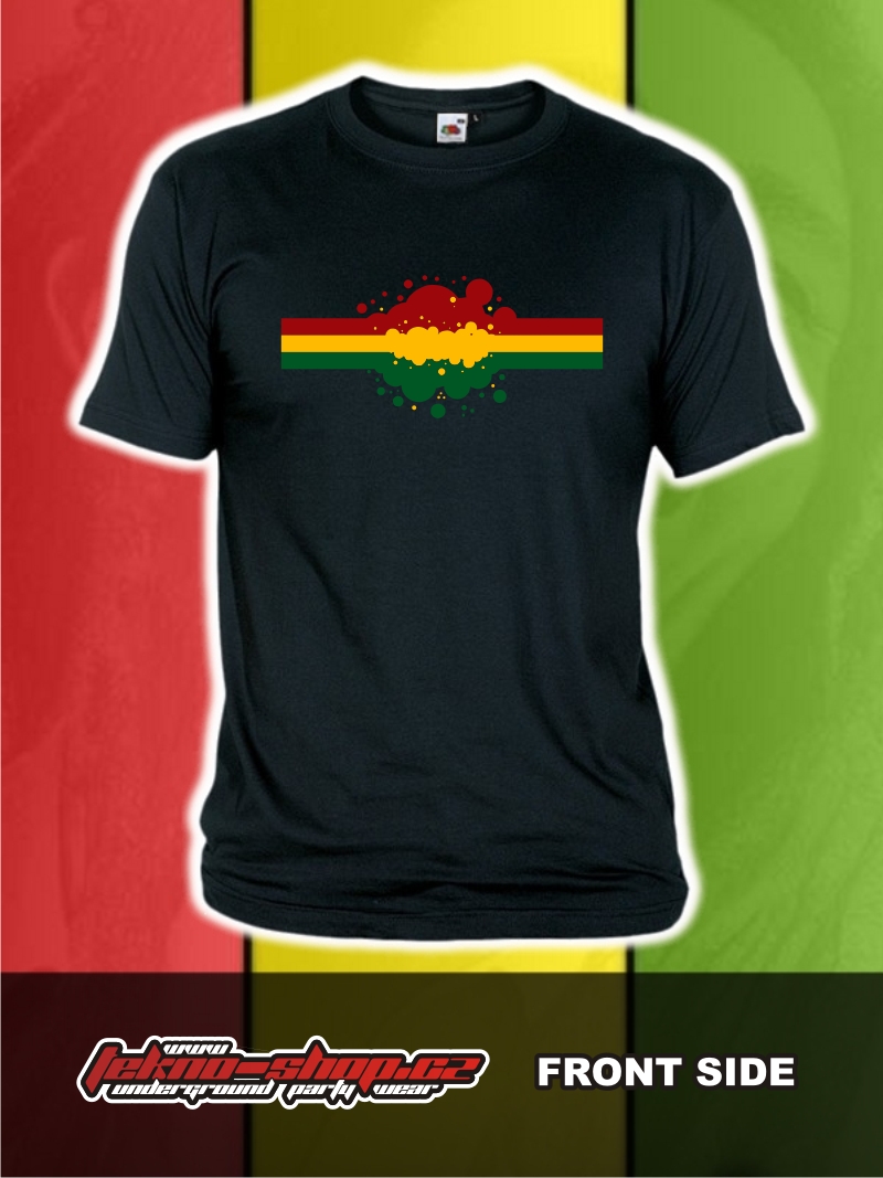 TEKNOSHOP Rasta Bubble dnb tričko s potiskem pánské XL červené
