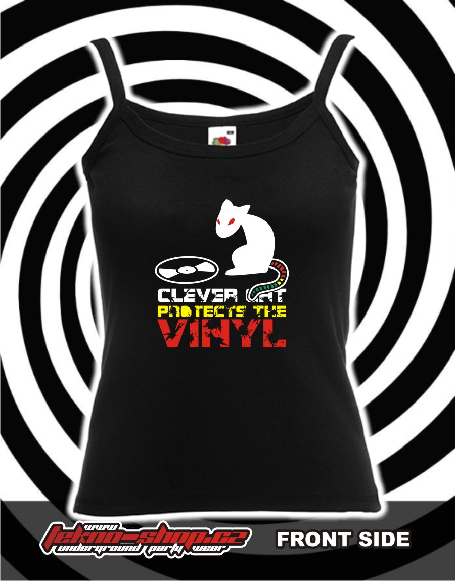 TEKNOSHOP Clever Cat tekno tílko s potiskem dámské