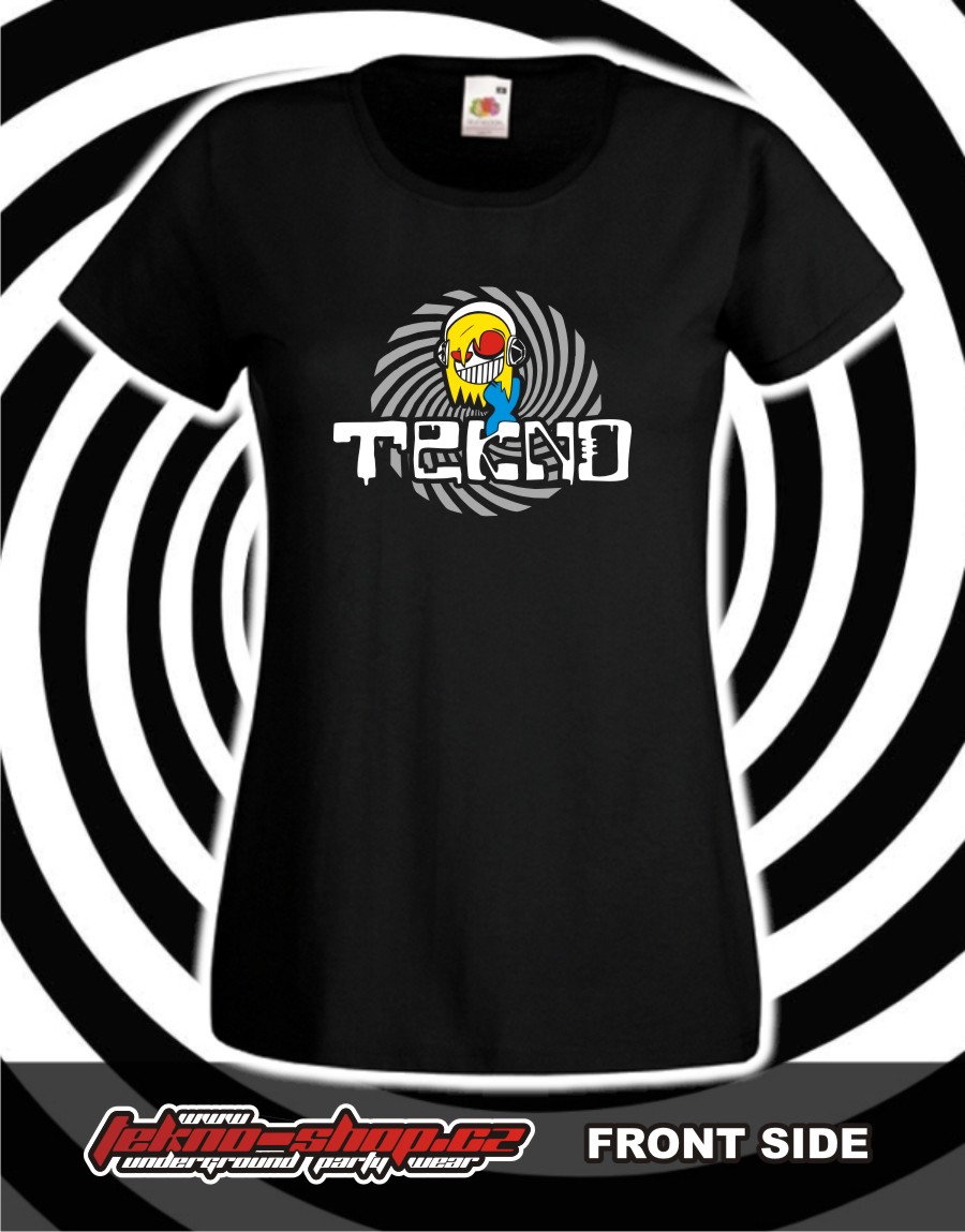 TEKNOSHOP Tekno Smile tričko s potiskem dámské M modré