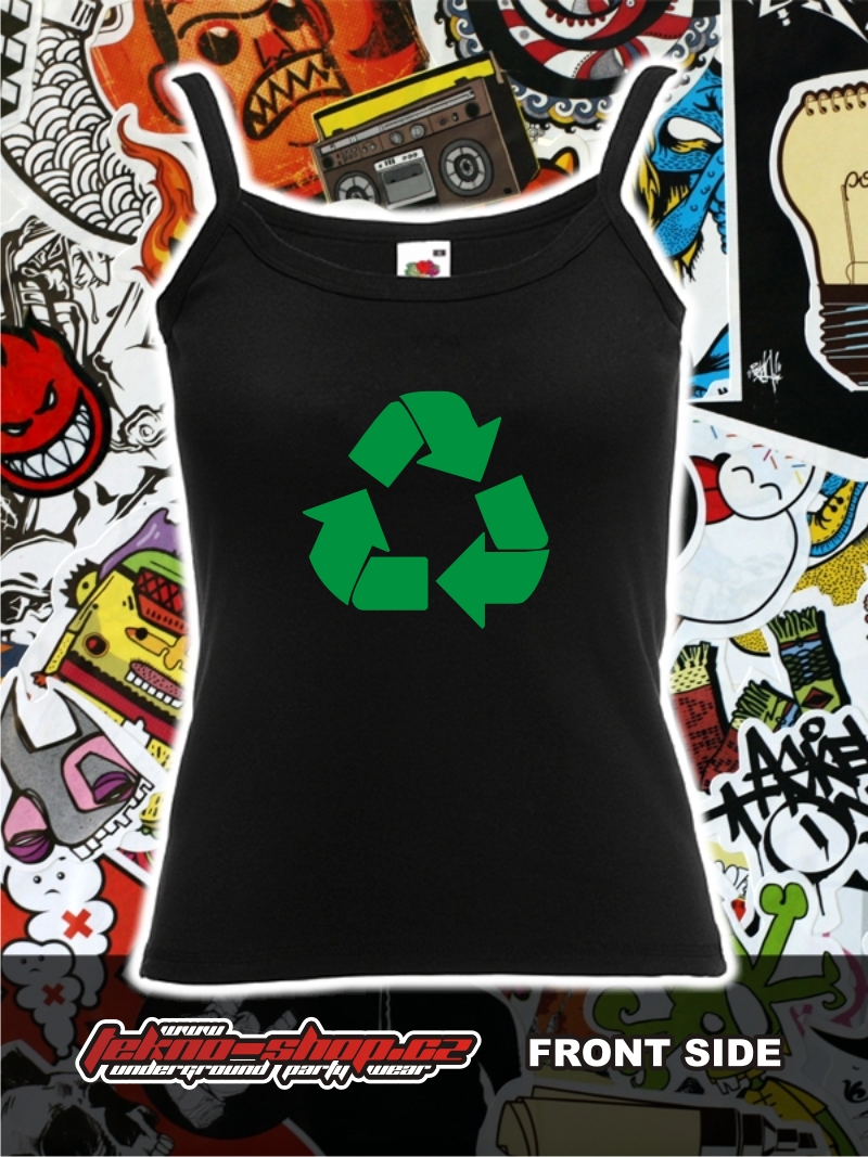 TEKNOSHOP Recyklace tekno tílko s potiskem dámské L červené