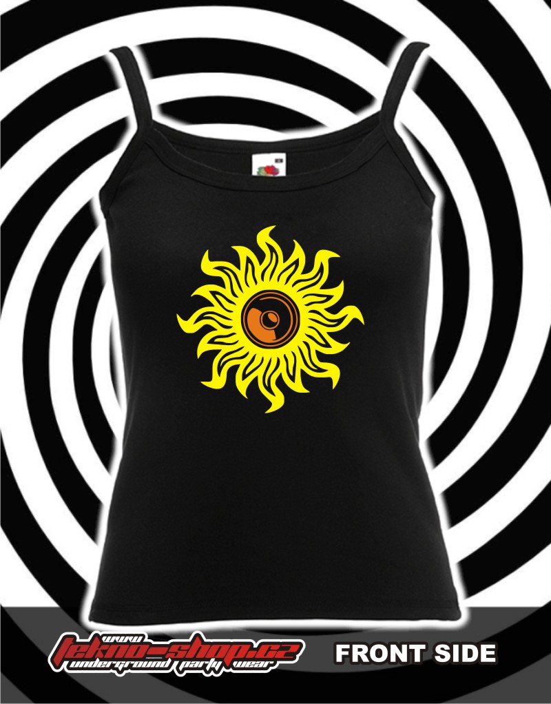 TEKNOSHOP Repro Sun tekno tílko s potiskem dámské L červené