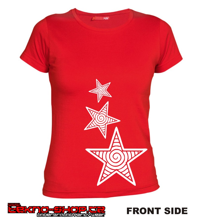 TEKNOSHOP Stars tekno tričko s potiskem dámské XL černé