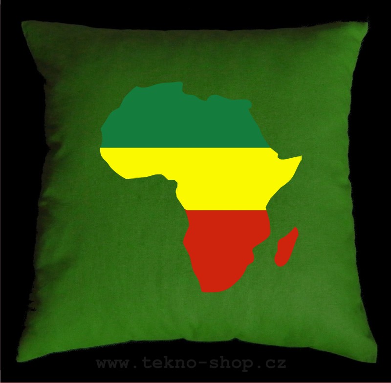TEKNOSHOP RASTA AFRIKA dnb polštářek s potiskem
