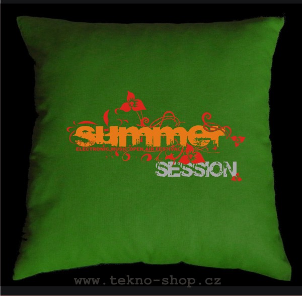 TEKNOSHOP Summer Session 9 tekno polštářek s potiskem oranžový