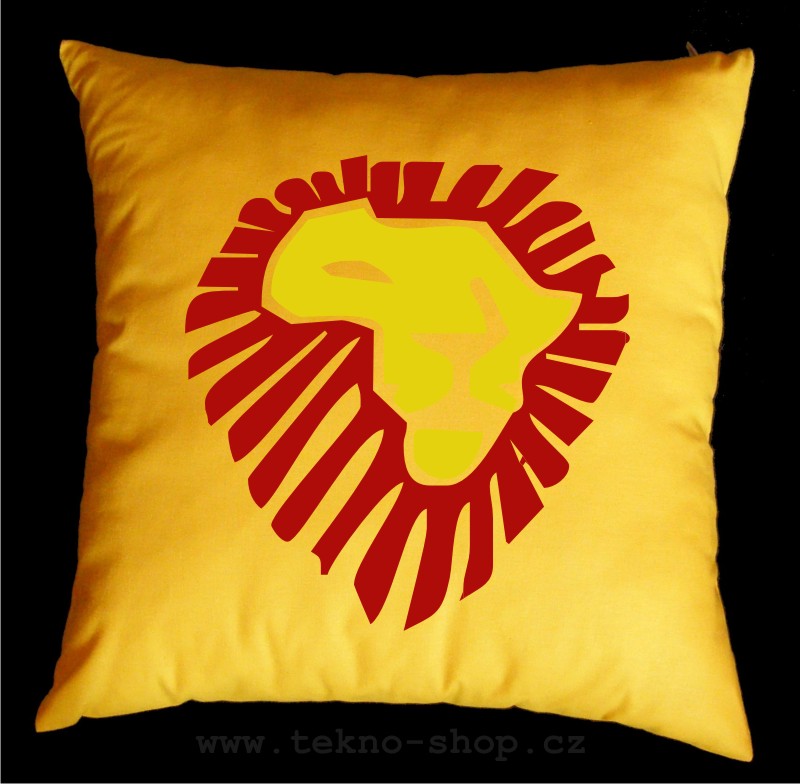 TEKNOSHOP AFRIKA LION dnb polštářek s potiskem oranžový